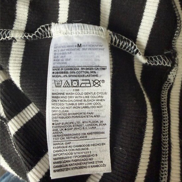 GAP Black and White Striped Tank Top - Picture 4 of 4